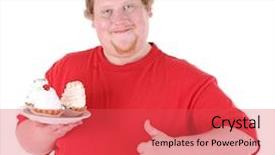  Presentation with liver - PPT layouts having fatty liver - fat man with creamy cake background and a red colored foreground