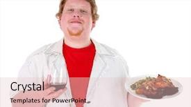 Presentation with liver - Presentation theme featuring fatty liver - fat man with wine glass background and a lemonade colored foreground