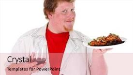  Presentation with liver - PPT layouts having fatty liver - fat man with wine glass background and a coral colored foreground