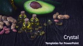  Presentation with peanut oil - Audience pleasing PPT theme consisting of fatty liver - oil of avocado with fish backdrop and a wine colored foreground