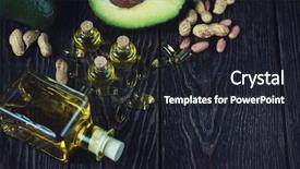  Presentation with peanut oil - Cool new PPT theme with fatty liver - oil of avocado with fish backdrop and a wine colored foreground