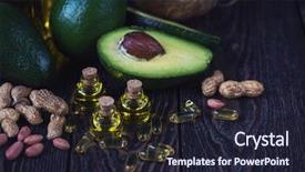  Presentation with peanut oil - Beautiful theme featuring fatty liver - oil of avocado with fish backdrop and a wine colored foreground