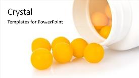  Presentation with herbal pill - Amazing presentation design having fatty liver - yellow pill backdrop and a  colored foreground