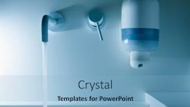  Presentation with soap - PPT layouts featuring faucet-and-soap-dispencer background and a light blue colored foreground