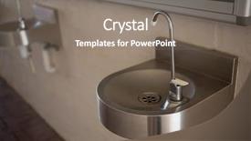  Presentation with water faucet - Audience pleasing PPT layouts consisting of faucet on sink at school backdrop and a  colored foreground