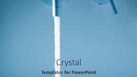  Presentation with water faucet - Slides having faucet-with-flowing-water background and a light blue colored foreground
