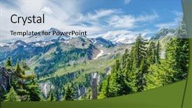  Presentation with trail - Beautiful PPT theme featuring fault tree - beautiful mountain artist ridge trail backdrop and a light blue colored foreground