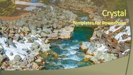  Presentation with canada - Presentation theme consisting of fault tree - beautiful mountain river in canada background and a  colored foreground
