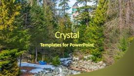  Presentation with canada - Slide set having fault tree - beautiful mountain river in canada background and a  colored foreground