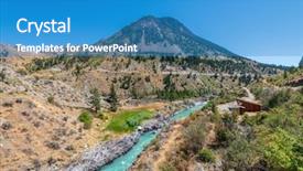  Presentation with canada - Amazing presentation design having fault tree - beautiful mountain river in canada backdrop and a  colored foreground