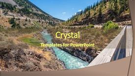  Presentation with canada - Presentation theme consisting of fault tree - beautiful mountain river in canada background and a  colored foreground