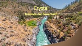  Presentation with canada - Presentation design with fault tree - beautiful mountain river in canada background and a  colored foreground