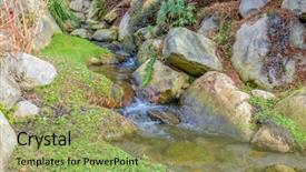  Presentation with river or creek - Audience pleasing PPT layouts consisting of fault tree - beautiful mountain river or creek backdrop and a  colored foreground