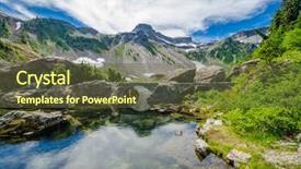  Presentation with beautiful mountains river lake sky nature - Theme enhanced with messed up - lot of sea theme background and a coral colored foreground.