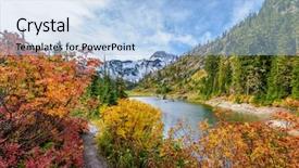  Presentation with beautiful mountains river lake sky nature - Slide set with fault tree - beautiful mountain river background and a light blue colored foreground