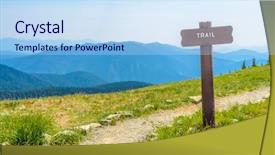  Presentation with japan beautiful landscape mountain fuji - Cool new PPT theme with fault tree - beautiful mountain trail blackwall peak backdrop and a  colored foreground