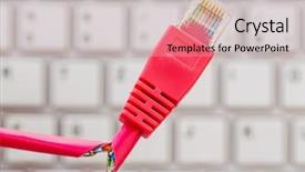  Presentation with network cable - Presentation design featuring youth spirit teenager personality characteristics background and a light gray colored foreground