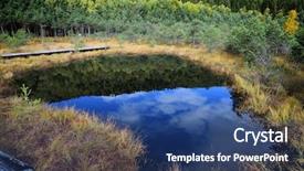  Presentation with rare plants - Slides having soil fauna - image from tinovul mohos background and a ocean colored foreground