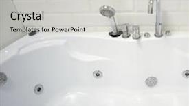  Presentation with close up shot - Beautiful PPT layouts featuring fauset and shower close up backdrop and a light gray colored foreground