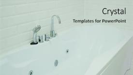  Presentation with close up shot - Cool new PPT layouts with fauset and shower close up backdrop and a  colored foreground