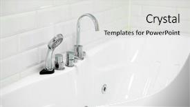  Presentation with close up shot - Audience pleasing slide deck consisting of fauset and shower close up backdrop and a  colored foreground