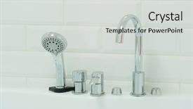  Presentation with close up shot - Amazing PPT theme having fauset and shower close up backdrop and a  colored foreground