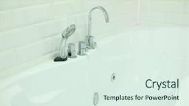  Presentation with close up shot - PPT layouts having fauset and shower close up background and a  colored foreground