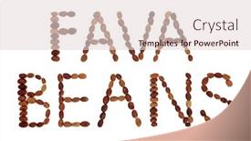  Presentation with vegan food - Presentation design featuring fava-beans-broad-beans-forming background and a lemonade colored foreground