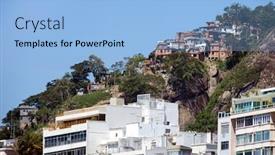  Presentation with brazils amazon rio negro river - Beautiful presentation featuring favela-in-rio-de-janeiro backdrop and a light blue colored foreground
