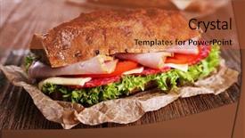  Presentation with favorite food - Amazing presentation design having favorite food - fresh and tasty sandwiches backdrop and a red colored foreground