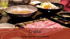  Presentation with favorite food - Beautiful presentation featuring favorite food - matsusaka beef a5 wagyu beef backdrop and a red colored foreground