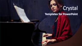  Presentation with varicose veins on a female - Presentation theme featuring favorite piece of music surround background and a wine colored foreground