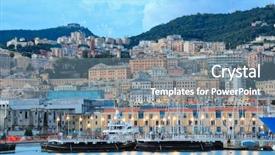  Presentation with port popular - Cool new presentation theme with favorites - historic seaport of genoa genova backdrop and a seafoam green colored foreground