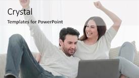  Presentation with team - Audience pleasing slide deck consisting of favorites - young couple is rooting backdrop and a white colored foreground