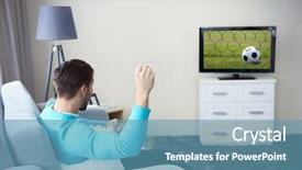  Presentation with man watching woman preparing vegetables - Theme with favorites - young handsome man watching tv background and a teal colored foreground