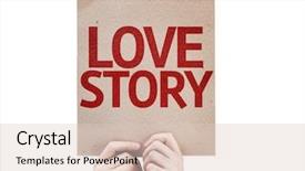  Presentation with love story - Audience pleasing PPT layouts consisting of favourite film - love story card isolated backdrop and a lemonade colored foreground