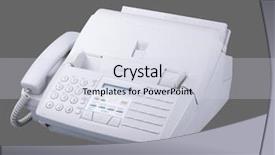  Presentation with clipping - Presentation theme with fax machine with clipping path background and a sky blue colored foreground