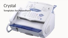  Presentation with clipping - Audience pleasing presentation theme consisting of fax machine with clipping path backdrop and a pink colored foreground