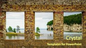  Presentation with shell gasoline - PPT layouts with fayette historic townsite in michigan background and a tawny brown colored foreground