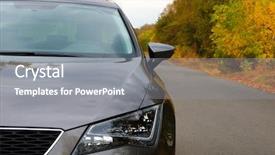 Presentation with motor - PPT layouts with fazl motor - car on the nature near background and a gray colored foreground