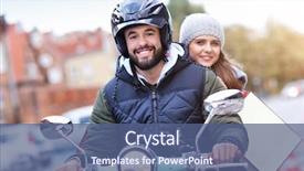  Presentation with motor - Theme having fazl motor - portrait of happy couple background and a  colored foreground