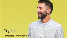  Presentation with hispanic - Beautiful slides featuring fe love esperanza - adult hispanic man over isolated backdrop and a yellow colored foreground