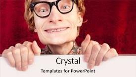  Presentation with calling card for personal of recruiter - Theme with fea - funny guy with blank card background and a lemonade colored foreground