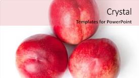  Presentation with white - Amazing slide deck having feaness - few tasty nectaines isolated backdrop and a  colored foreground