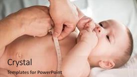  Presentation with newborn baby hospital - Presentation theme enhanced with feaness - little few months old baby background and a coral colored foreground