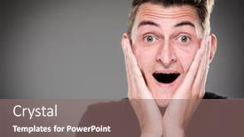  Presentation with uncertainty - PPT theme featuring fear-anxiety-regret-uncertainty background and a gray colored foreground