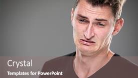  Presentation with uncertainty - Presentation design consisting of fear-anxiety-regret-uncertainty background and a gray colored foreground