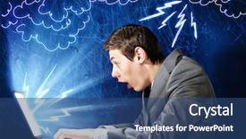  Presentation with christian templar knight looking - PPT layouts with fear not - young businessman looking shocked background and a  colored foreground