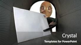  Presentation with postal service - Theme consisting of us postal service - unidentifiable person in a gas background and a dark gray colored foreground