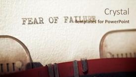  Presentation with failure - Audience pleasing slide set consisting of fear-of-failure-phrase-written backdrop and a sky blue colored foreground